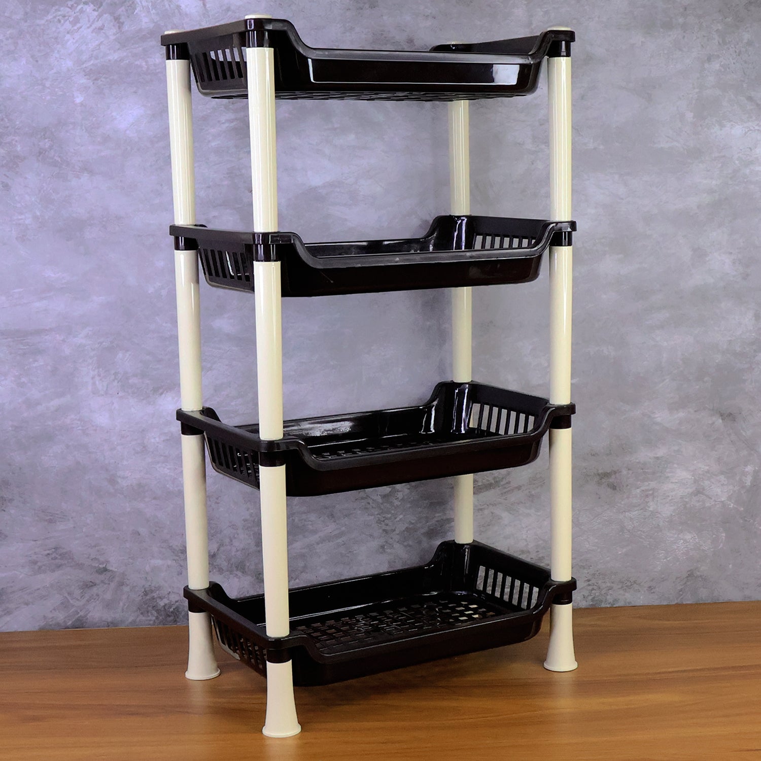 Apex 4-Layer Small Multipurpose Plastic Storage Rack