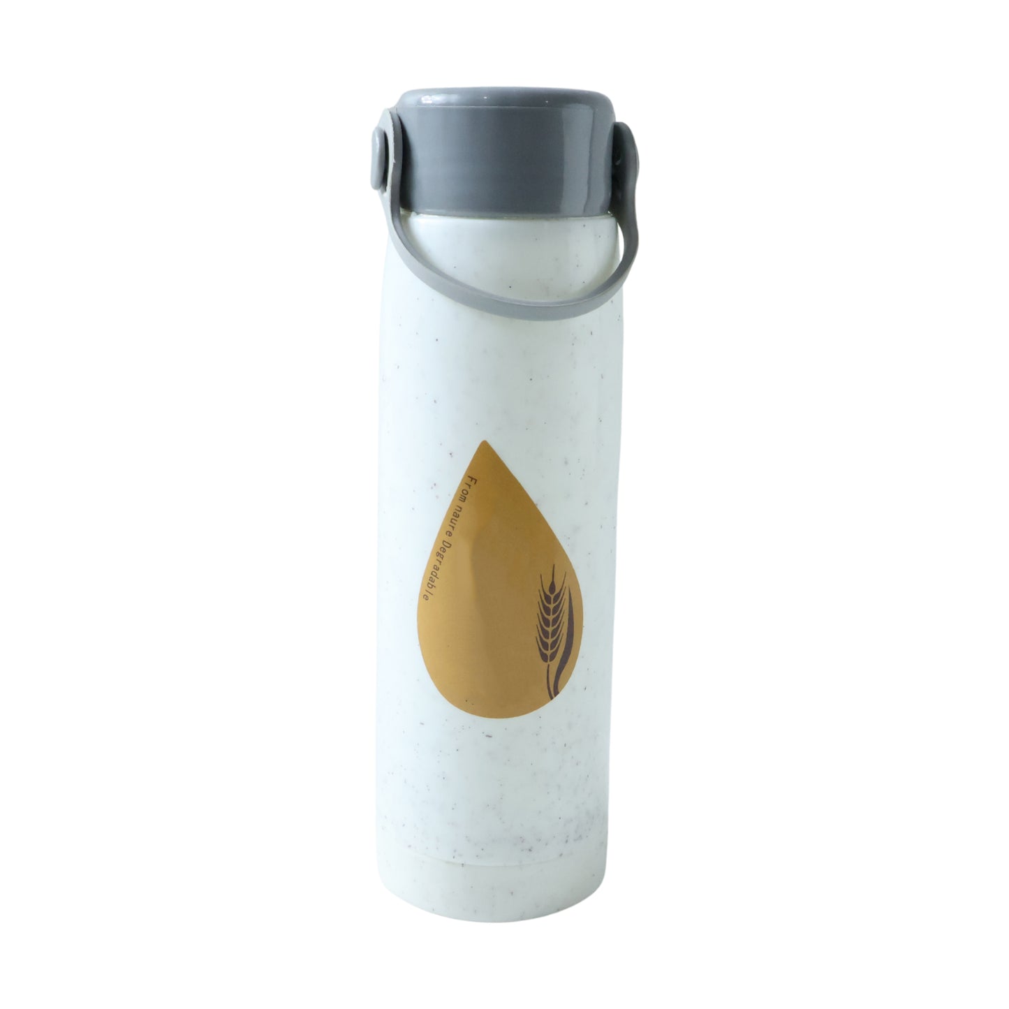 Compact stylish glass water bottle with phone holder base