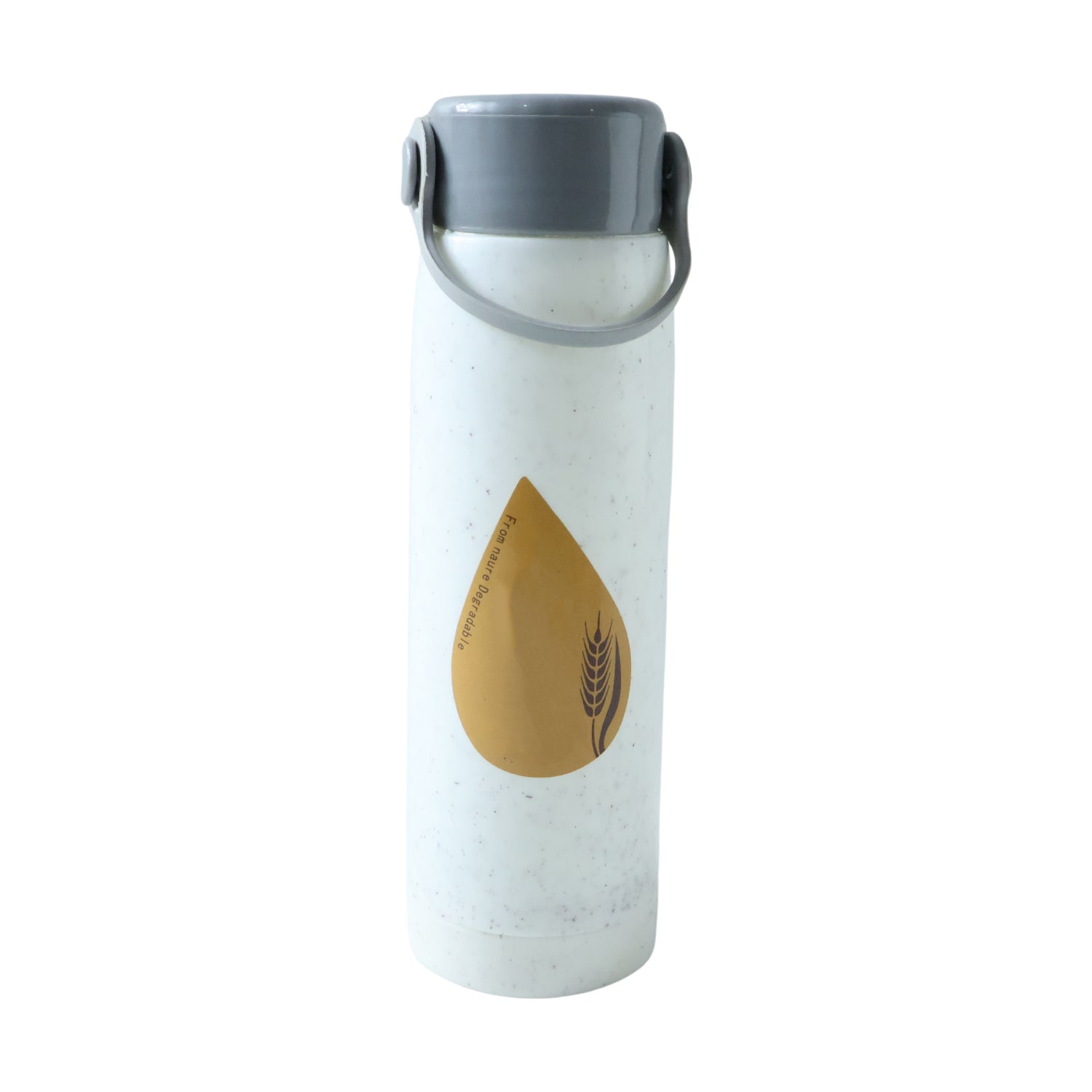 Compact stylish glass water bottle with phone holder base