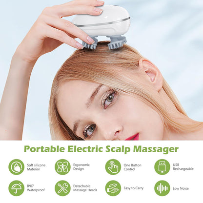Smart Electric Scalp Massager displaying speed settings