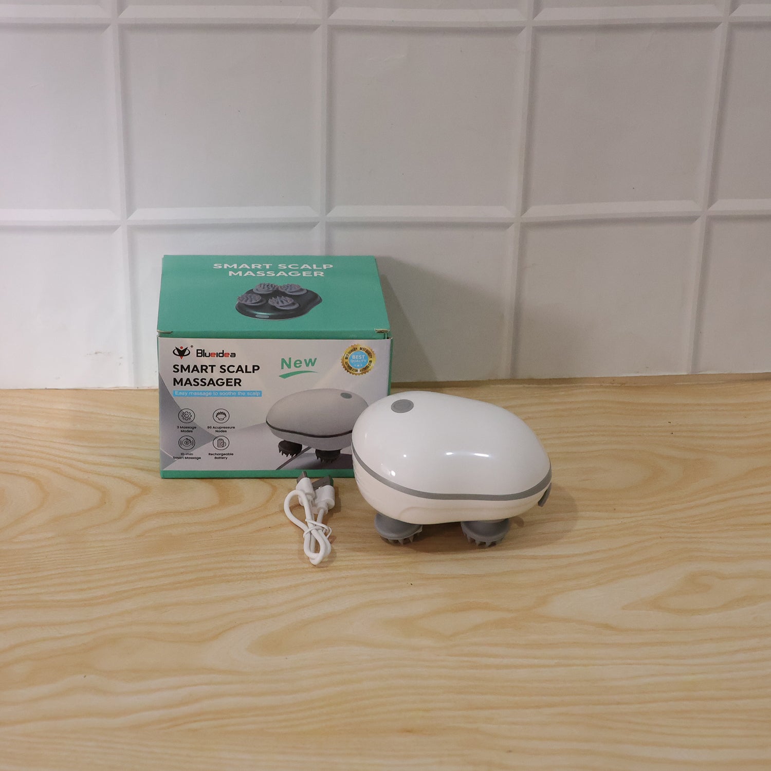 Smart Electric Scalp & Body Massager with 4 Detachable Heads