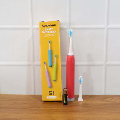 Battery-Operated Electric Toothbrush with Replaceable Head (Mix Color / 1 Pc)
