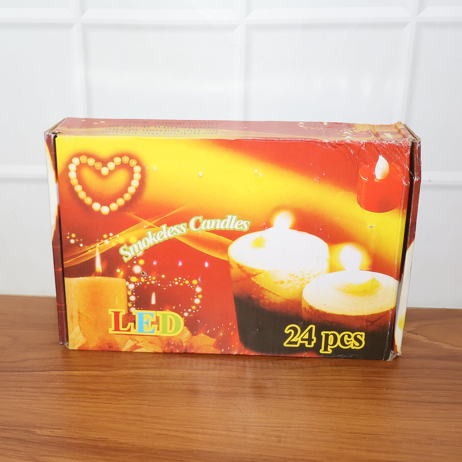 christmas Premium Glitter LED Tealight Candles (24 Pc Set)