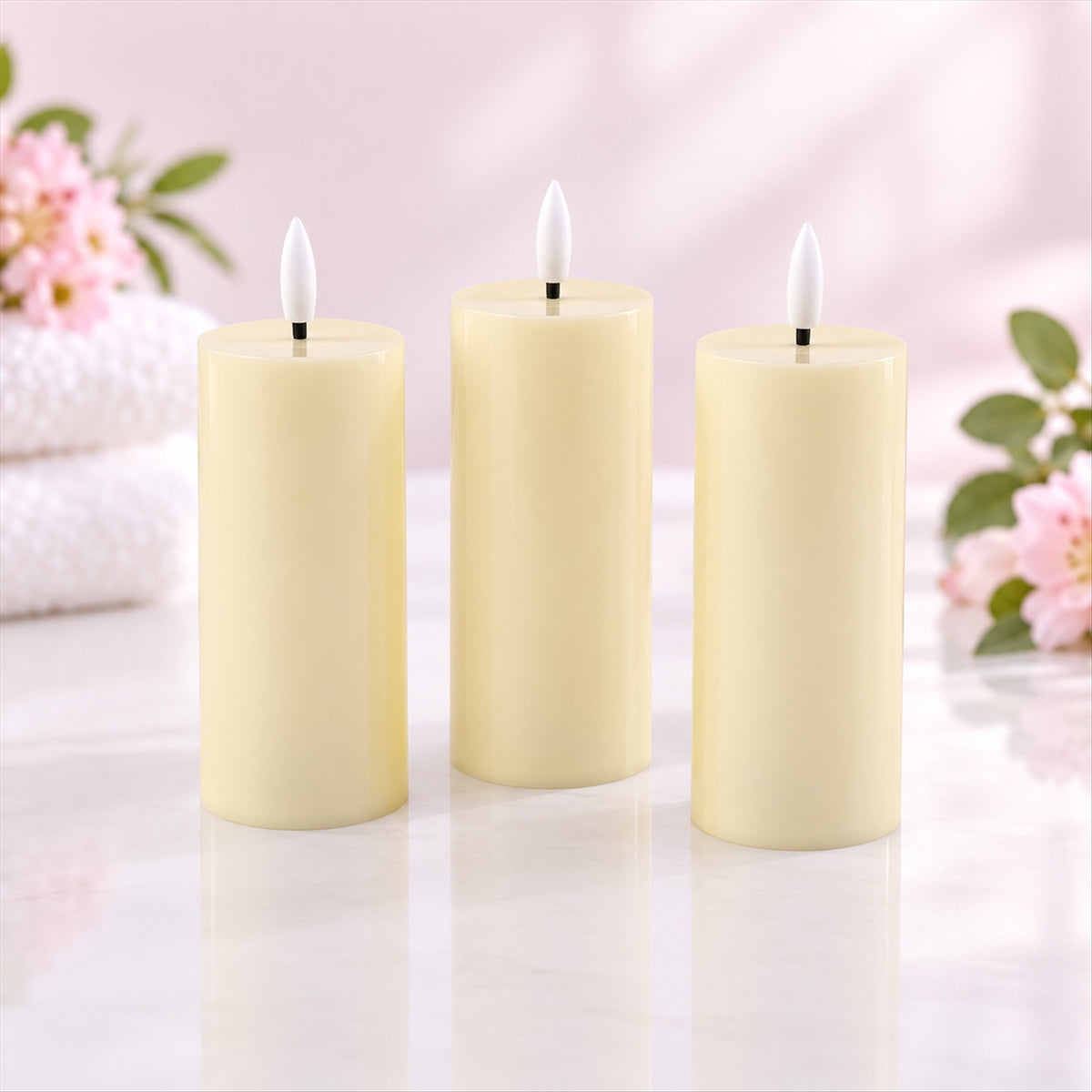 Smooth LED candles table use