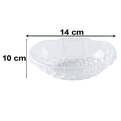 Transparent Plastic Soap Box Wall Mounted Adhesive Holder Dish (1 Pc)