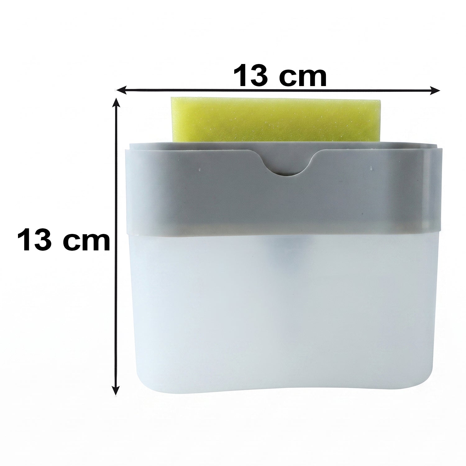 Soap Dispensing Sponge Holder Press Pump Caddy for Kitchen Sink (1 Set / Mix Design)