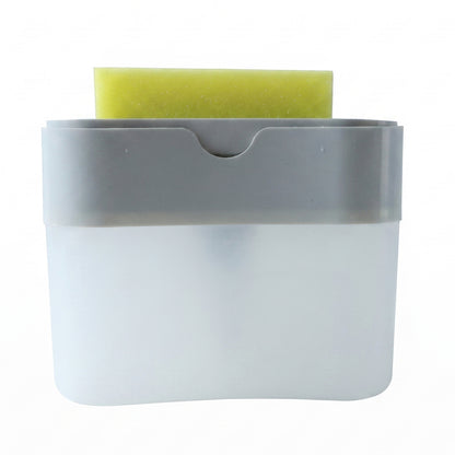 Soap Dispensing Sponge Holder Press Pump Caddy for Kitchen Sink (1 Set / Mix Design)