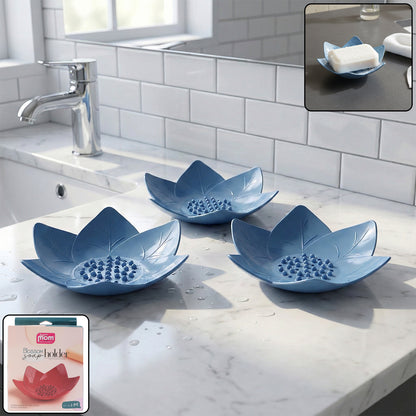 Supermom 3-Piece Lotus Blossom Design Soap Holder Set
