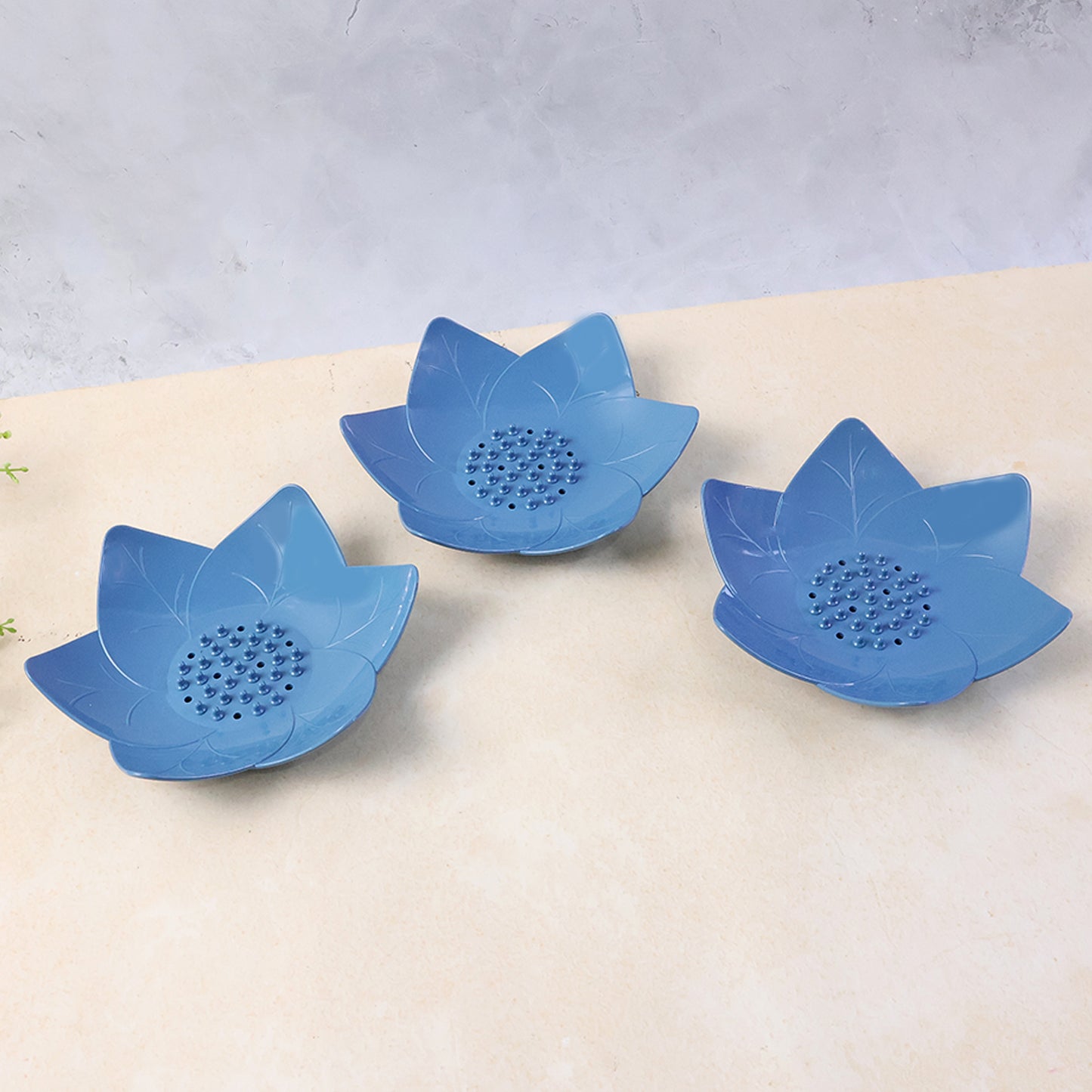 Supermom 3-Piece Lotus Blossom Design Soap Holder Set
