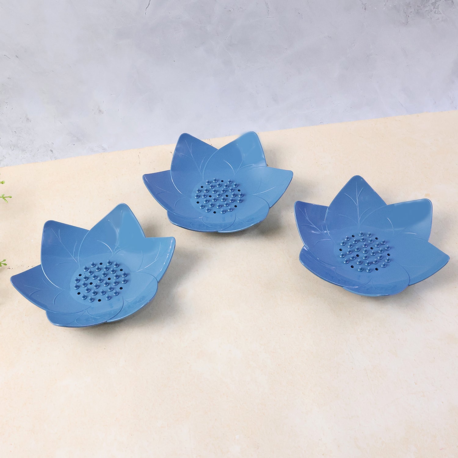 Supermom 3-Piece Lotus Blossom Design Soap Holder Set