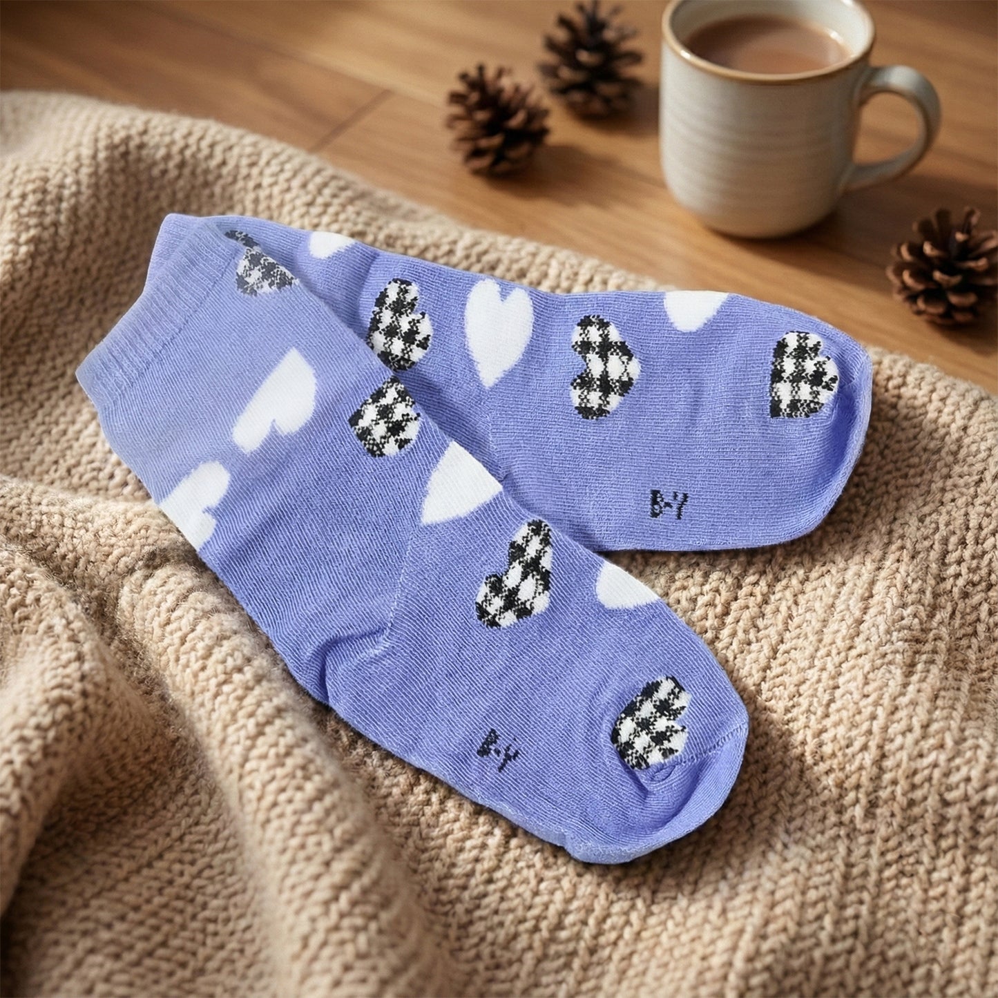 Printed Ankle-Length Fashion Socks (1 Pair)