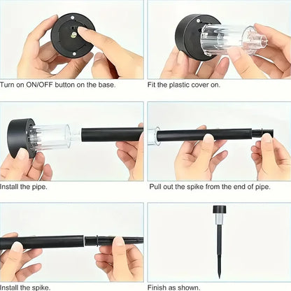 Solar-Powered LED Garden Spike Light Set (31x5cm / 2 Pc)