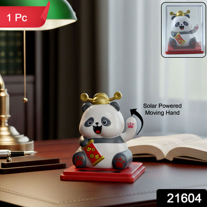 Cute waving panda solar toy