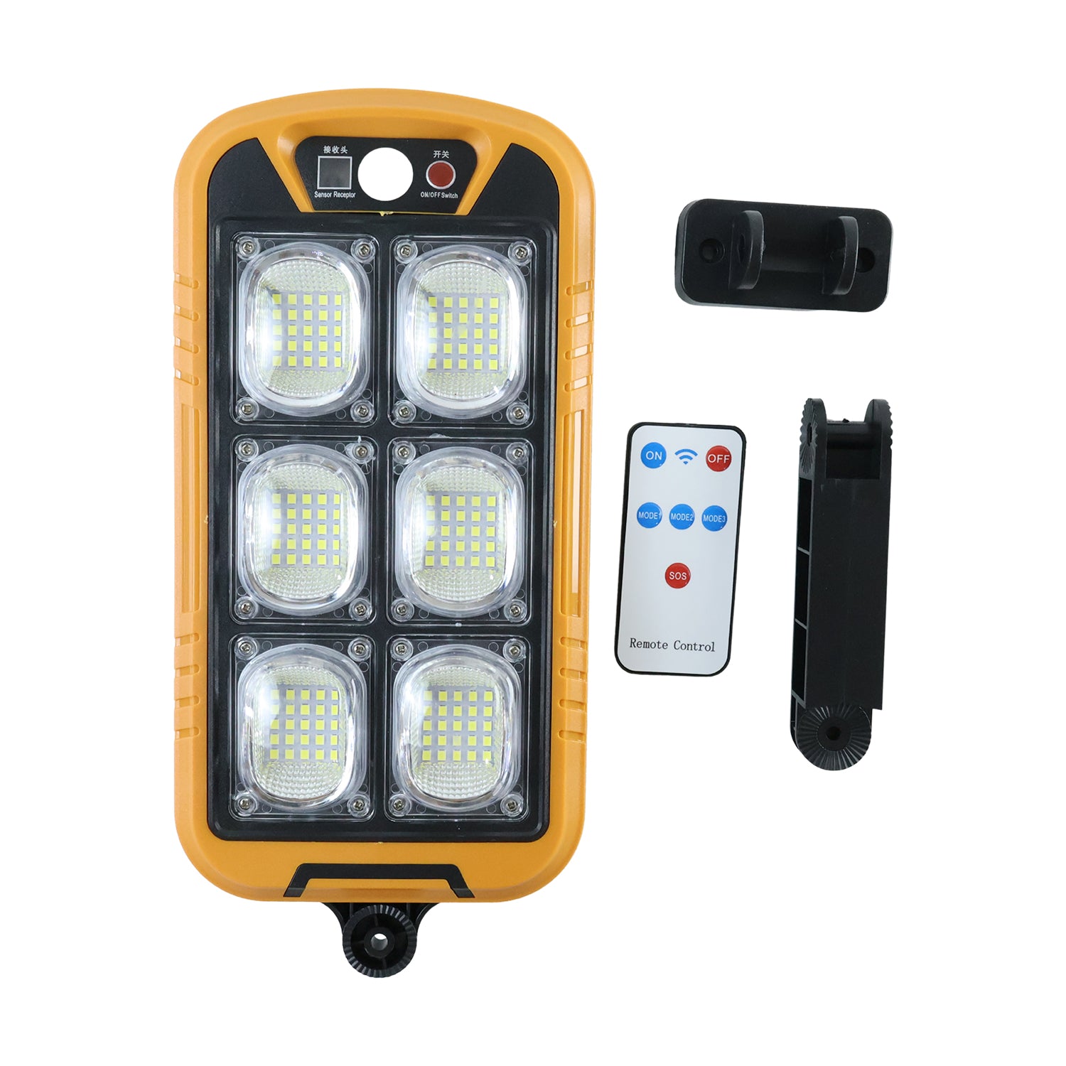 Solar LED Motion Sensor Wall Light with Remote Waterproof Outdoor (1 Set)
