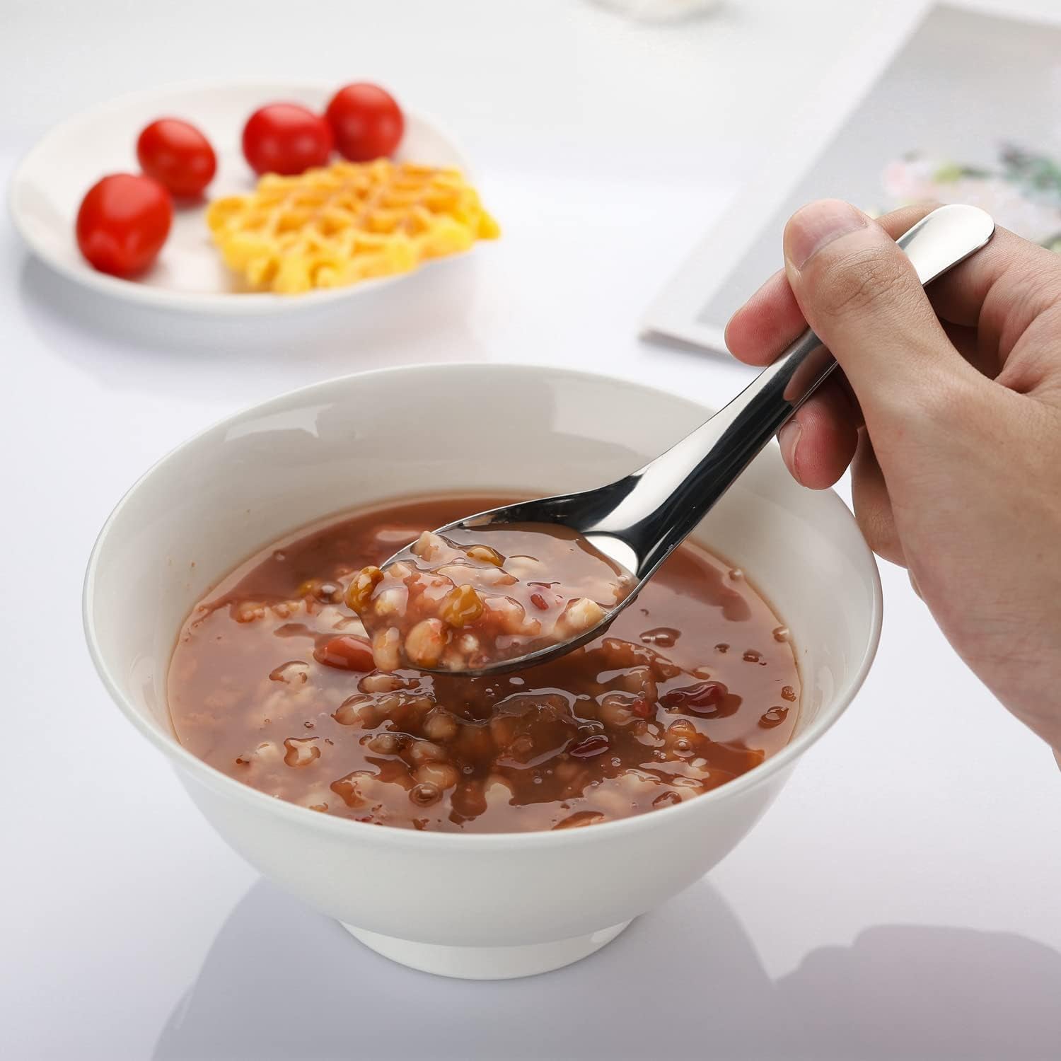 Apex Premium Stainless Steel Soup Spoon Set – 6 Pieces