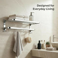 Wall Mounted Stainless Steel Towel Rack – Space-saving & Durable for Bathrooms