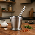 Stainless Steel Mortar & Pestle Set – Durable Kitchen Grinder