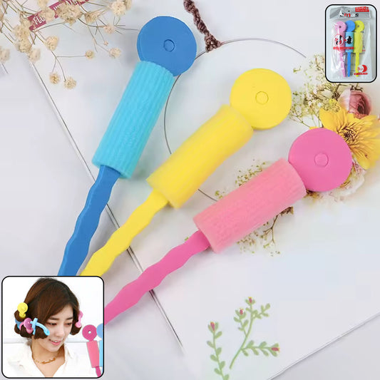 Soft foam hair curling rollers 3 piece set