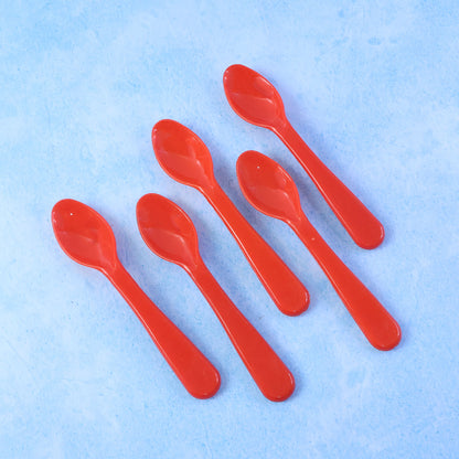 Food Plastic Spoon Set Table Spoon Tea Spoon Coffee Spoon  Heat Resistant 5 Pc