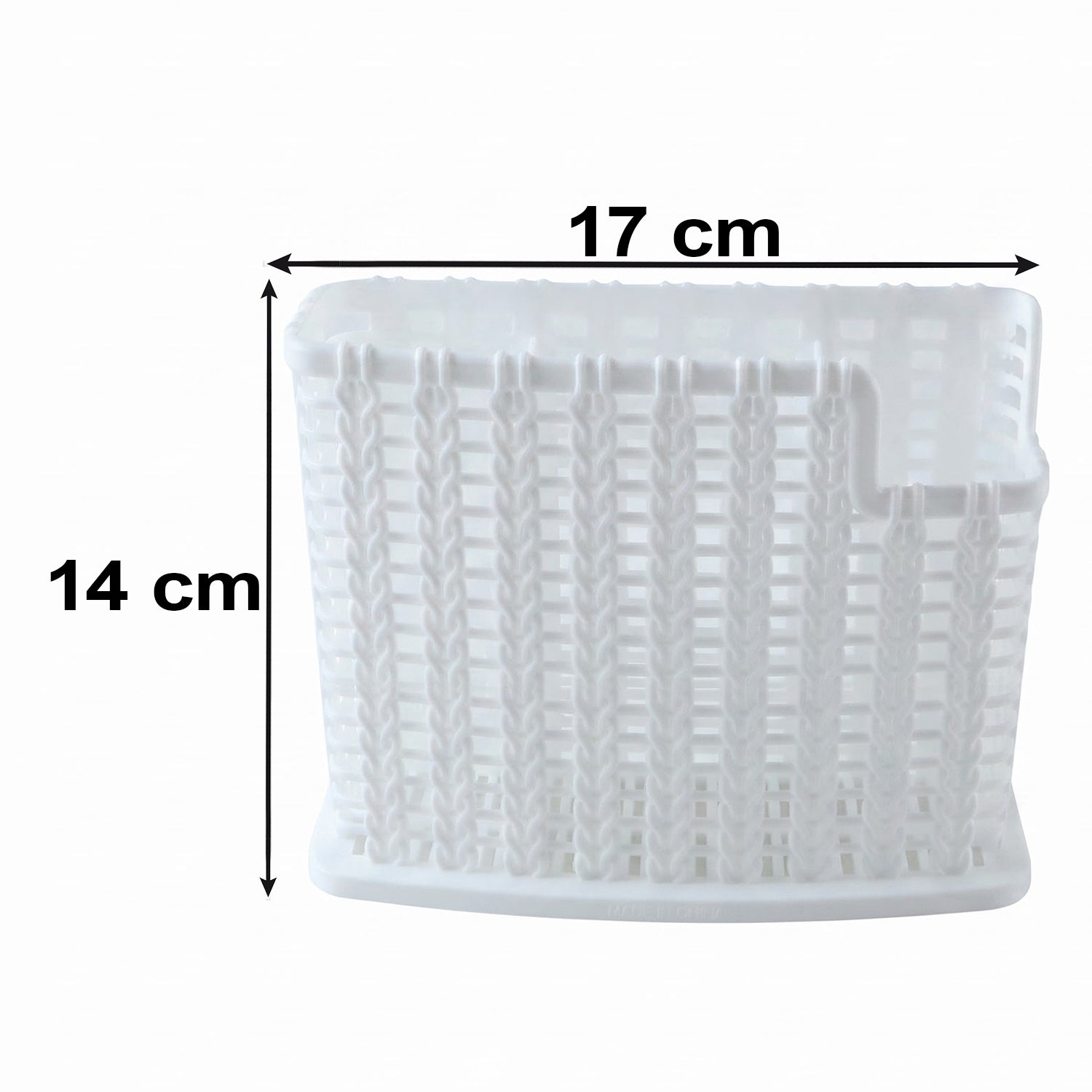 Plastic Cutlery Storage Organizer Basket with Drain Base for Kitchen (1 Pc)