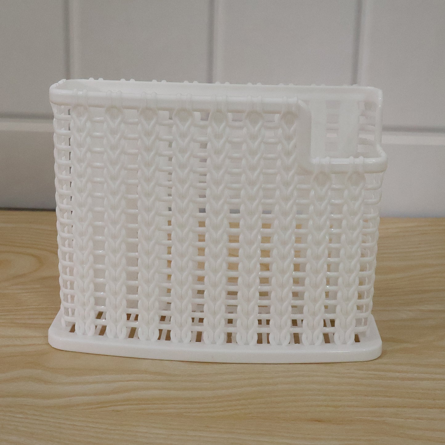 Plastic Cutlery Storage Organizer Basket with Drain Base for Kitchen (1 Pc)
