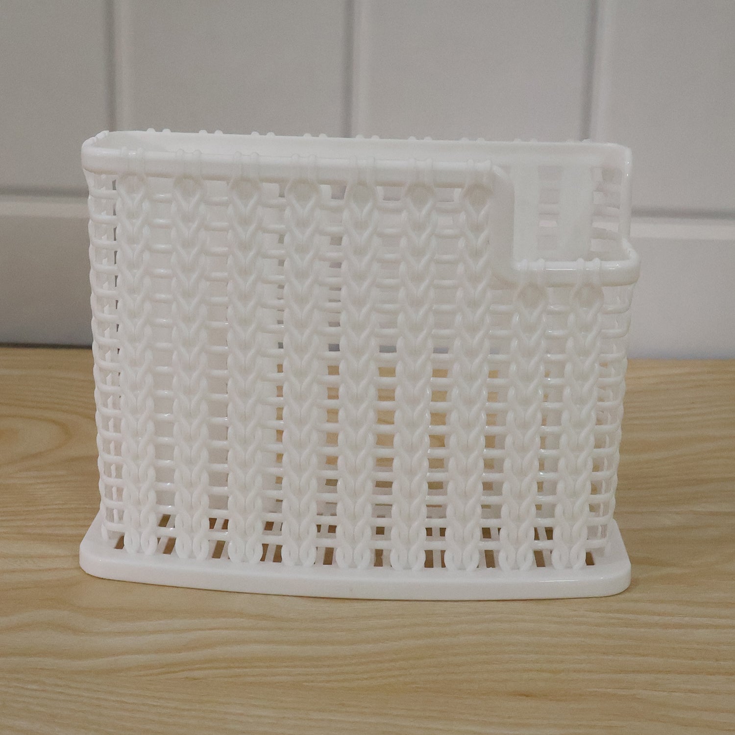Plastic Cutlery Storage Organizer Basket with Drain Base for Kitchen (1 Pc)