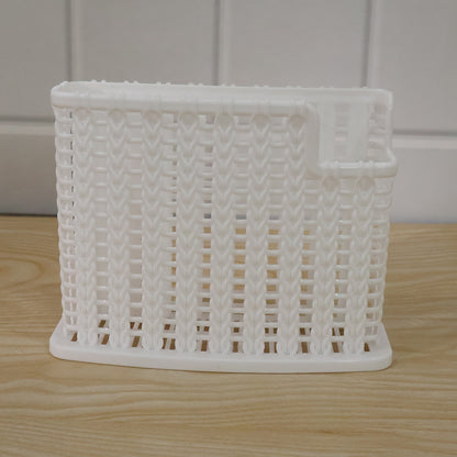 Plastic Cutlery Storage Organizer Basket with Drain Base for Kitchen (1 Pc)