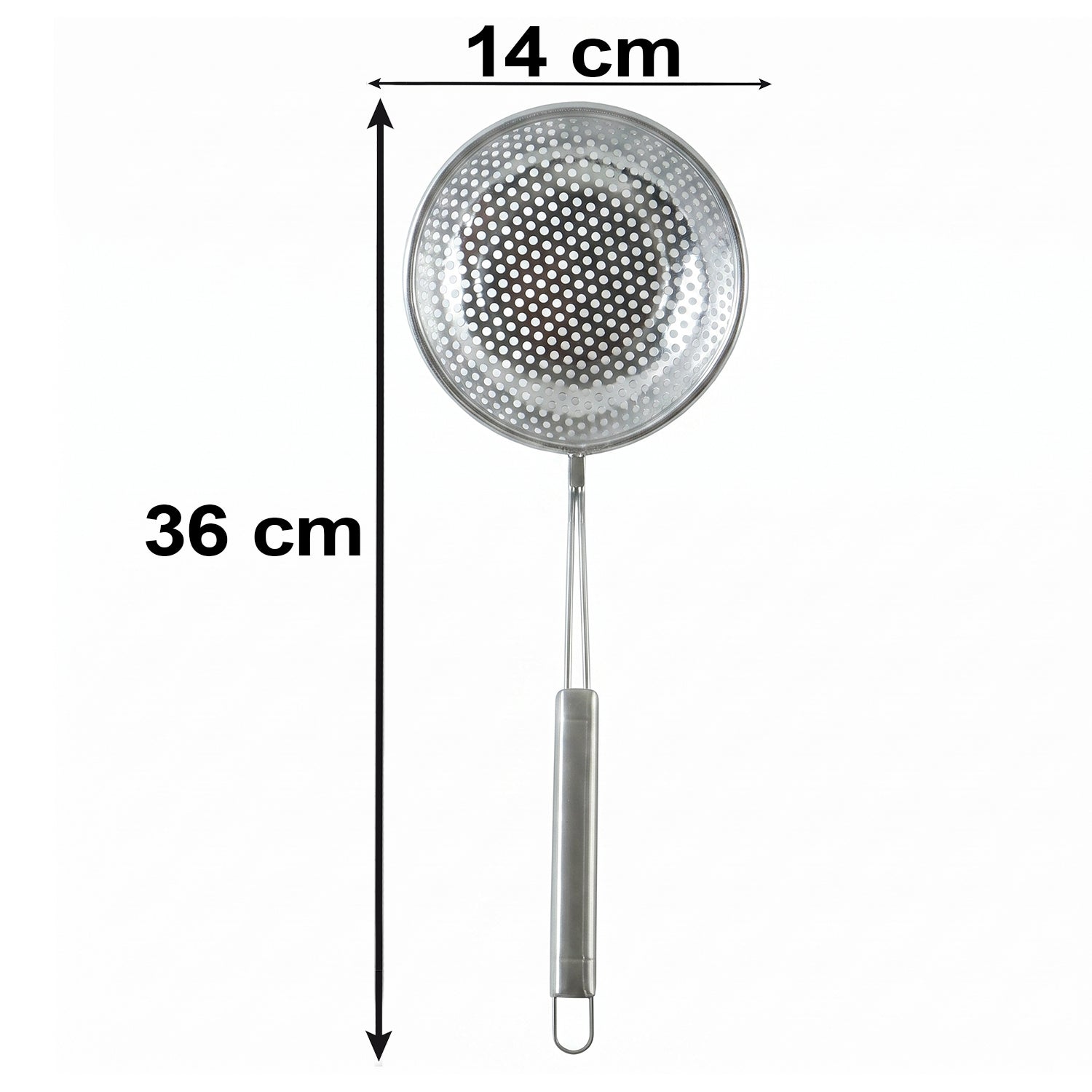 Frying strainer length and size details