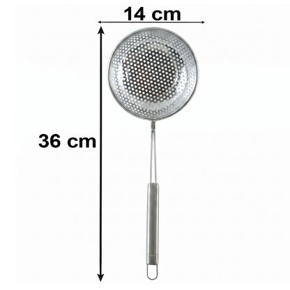 Frying strainer length and size details
