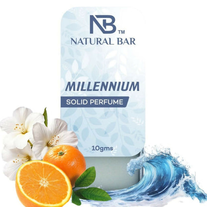 Natural Bar Millennium Solid Perfume | Alcohol Free Cologne for Men & Women | Strong & Lasting Fragrance | Gifting Set for Him & Her