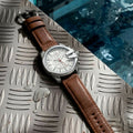 Elegant Chronograph Watch – Stylish Dial & Leather Strap for Men