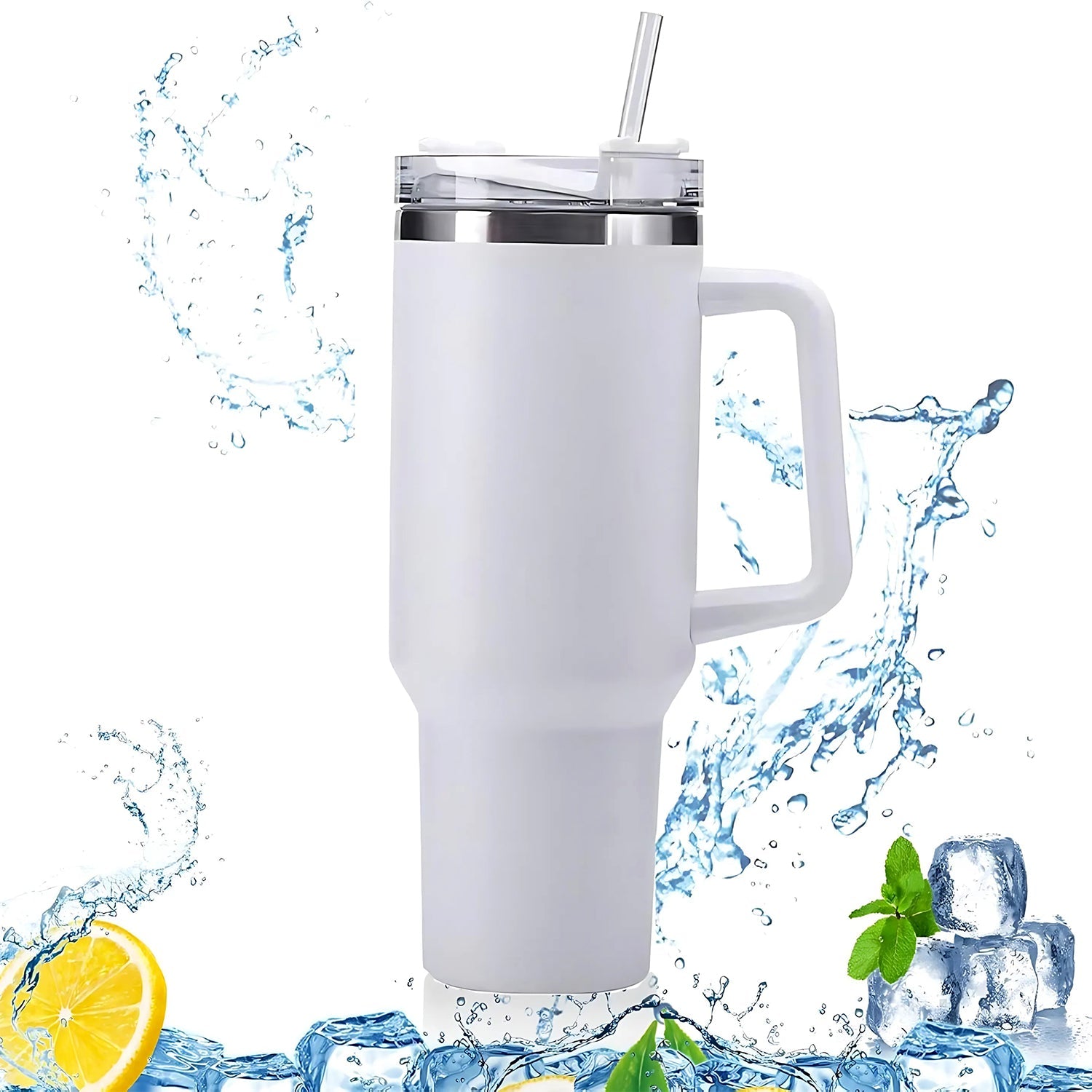 Customize / personalized White Extra Large Insulated Travel Mug (1200ML - 1 Pc)