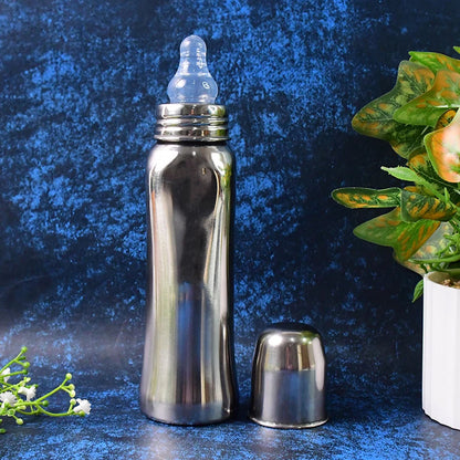Anti-Colic Stainless Steel Feeding Bottle – 250ml Safe Comfort
