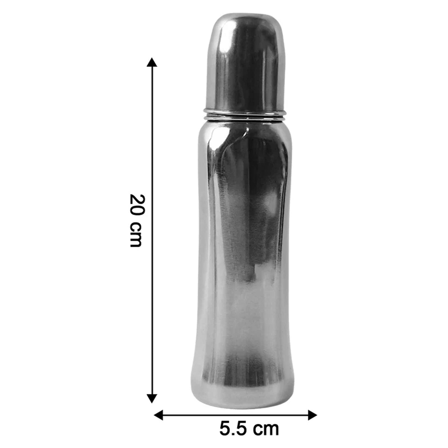 Anti-Colic Stainless Steel Feeding Bottle – 250ml Safe Comfort
