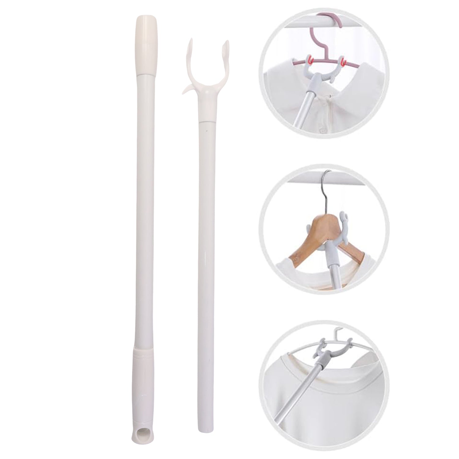 Multi-hook rod for hanging clothes, bags, and accessories