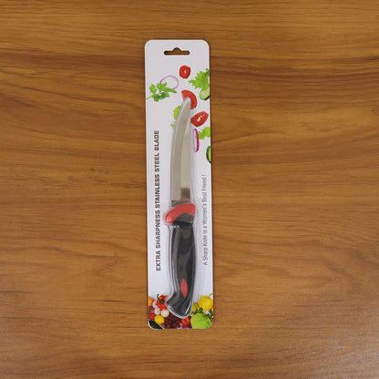 Stainless Steel Kitchen Utility Knife with Ergonomic Grip Handle (1 Pc)