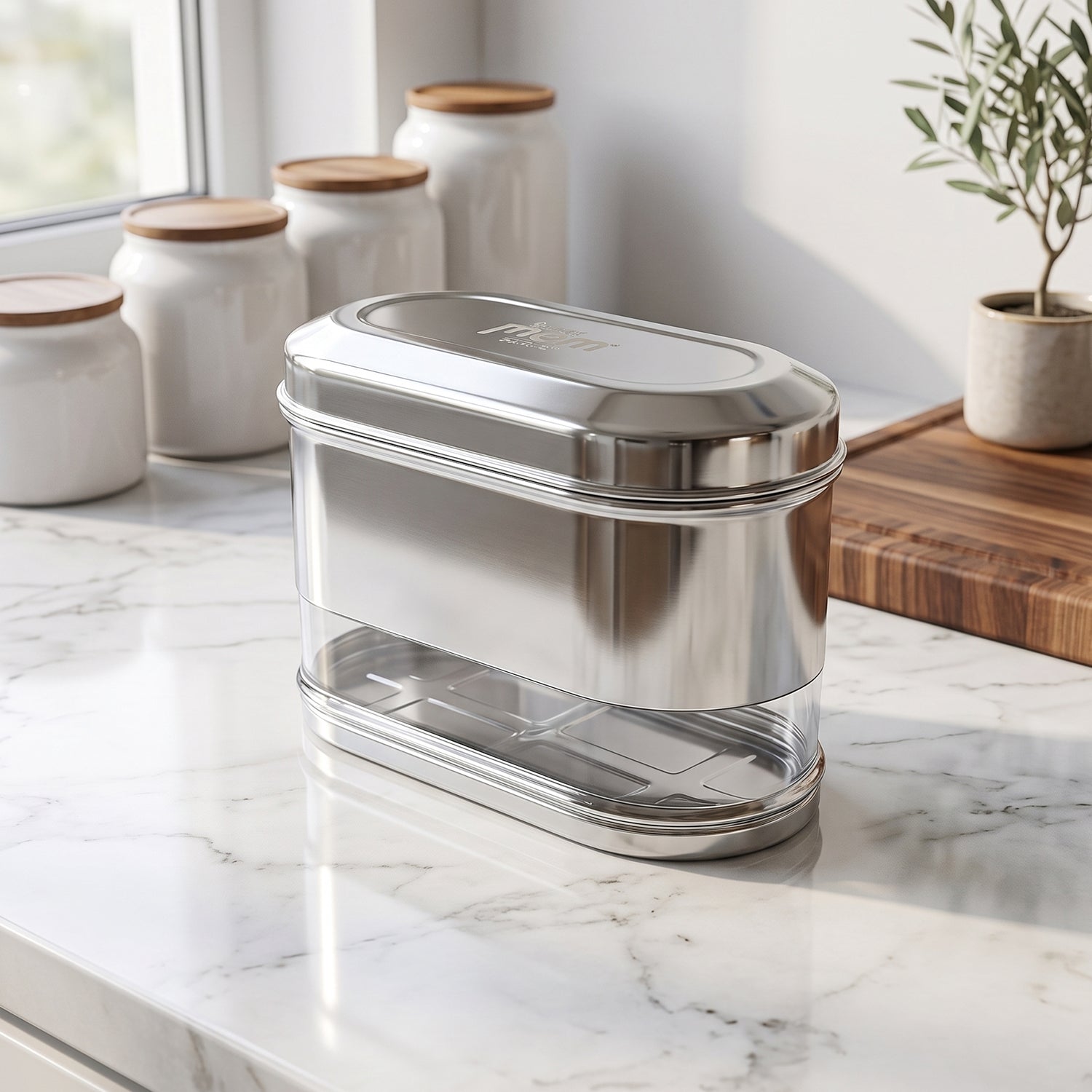 Supermom Oval Canister Kitchen Storage Jar