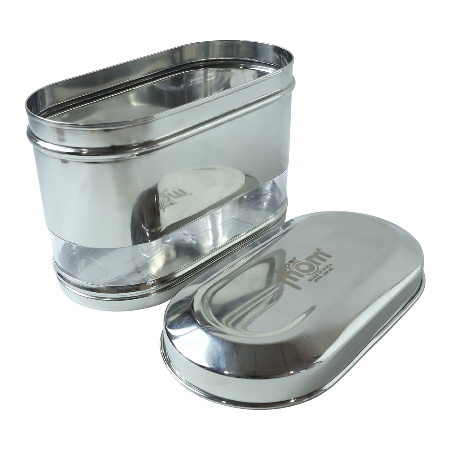Modular Stainless Steel Oval Canister for Pantry