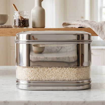 Stainless Steel Modular Oval Canister Side View
