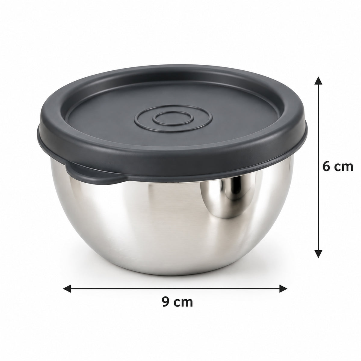 Apex Stainless Steel Container 180 ML with Lid, Small Storage Bowl (2 Pc Set)