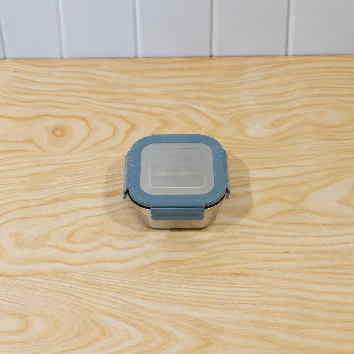 Apex Square Steel Food Container 300 ML with Clip Lock Lid, Lunch Box (1 Pc)