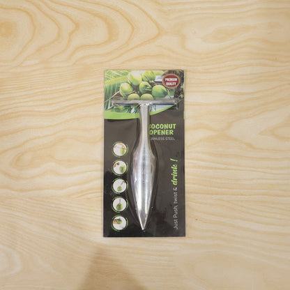 Stainless Steel Coconut Breaker with Comfortable T-Handle