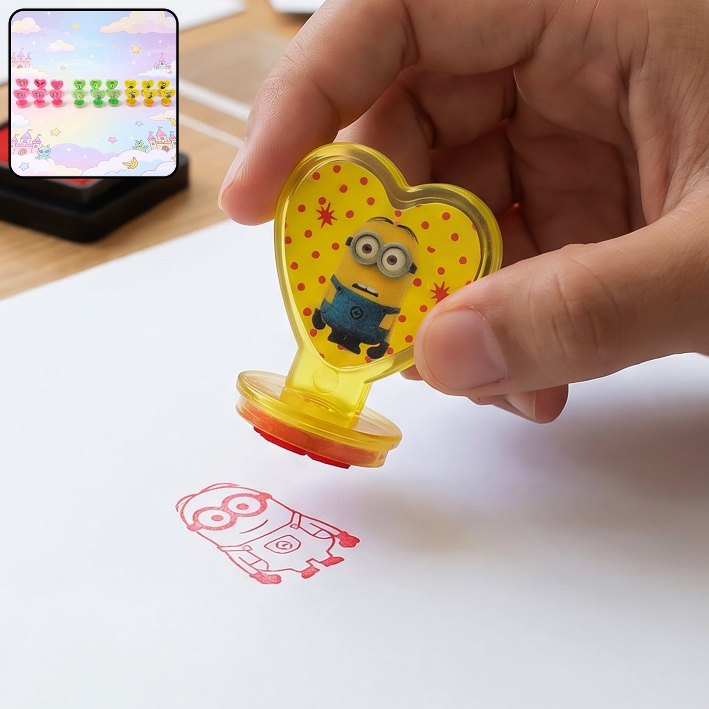 Kids Reward Stamps – Motivational Heart Set (6 Pcs) | Play Mancer