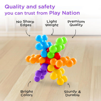 Star Links Building Toy Set for Kids – Colorful Interlocking Construction Pieces for Creative Play and Learning