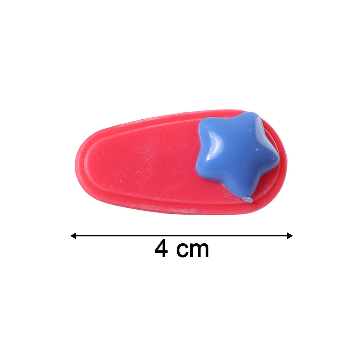 Size illustration for star decorative hair clips