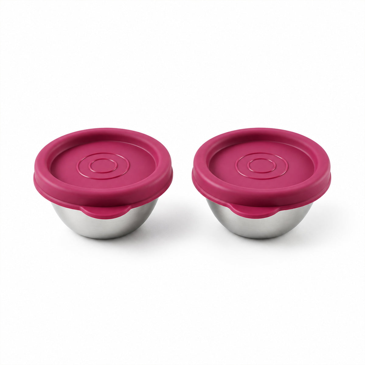 Apex Stainless Steel Food Containers with Lids for Snacks and Dips (70 ML, 2 Pc Set)