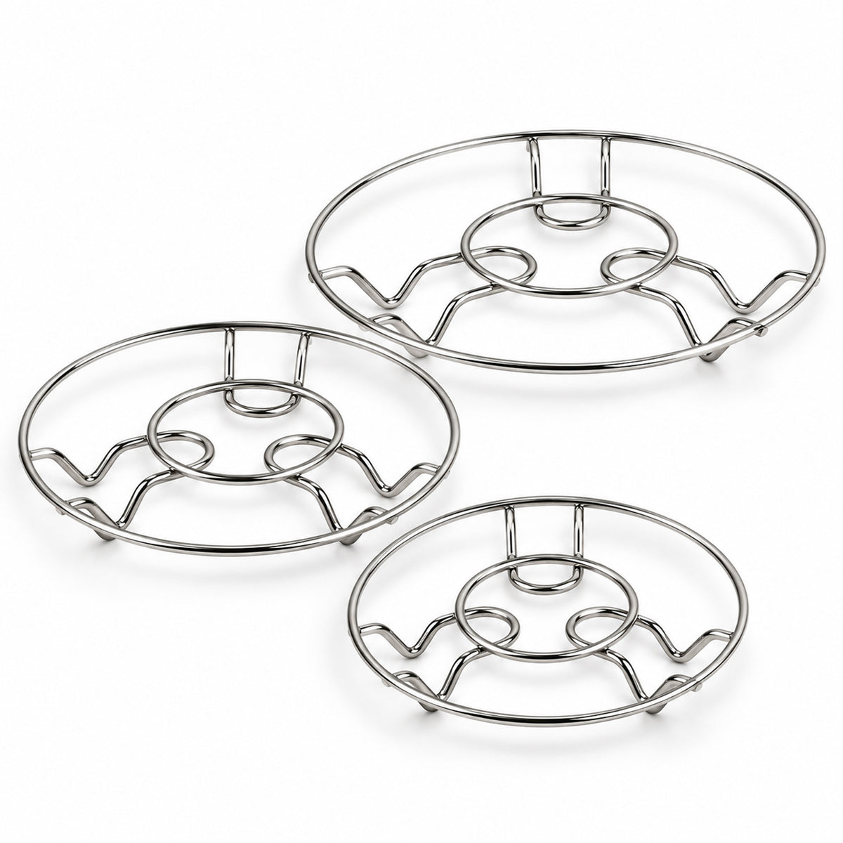 Stainless Steel Wire Trivet Set – Heat-Resistant 3-Pack
