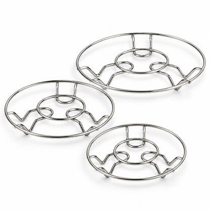 Stainless Steel Wire Trivet Set – Heat-Resistant 3-Pack
