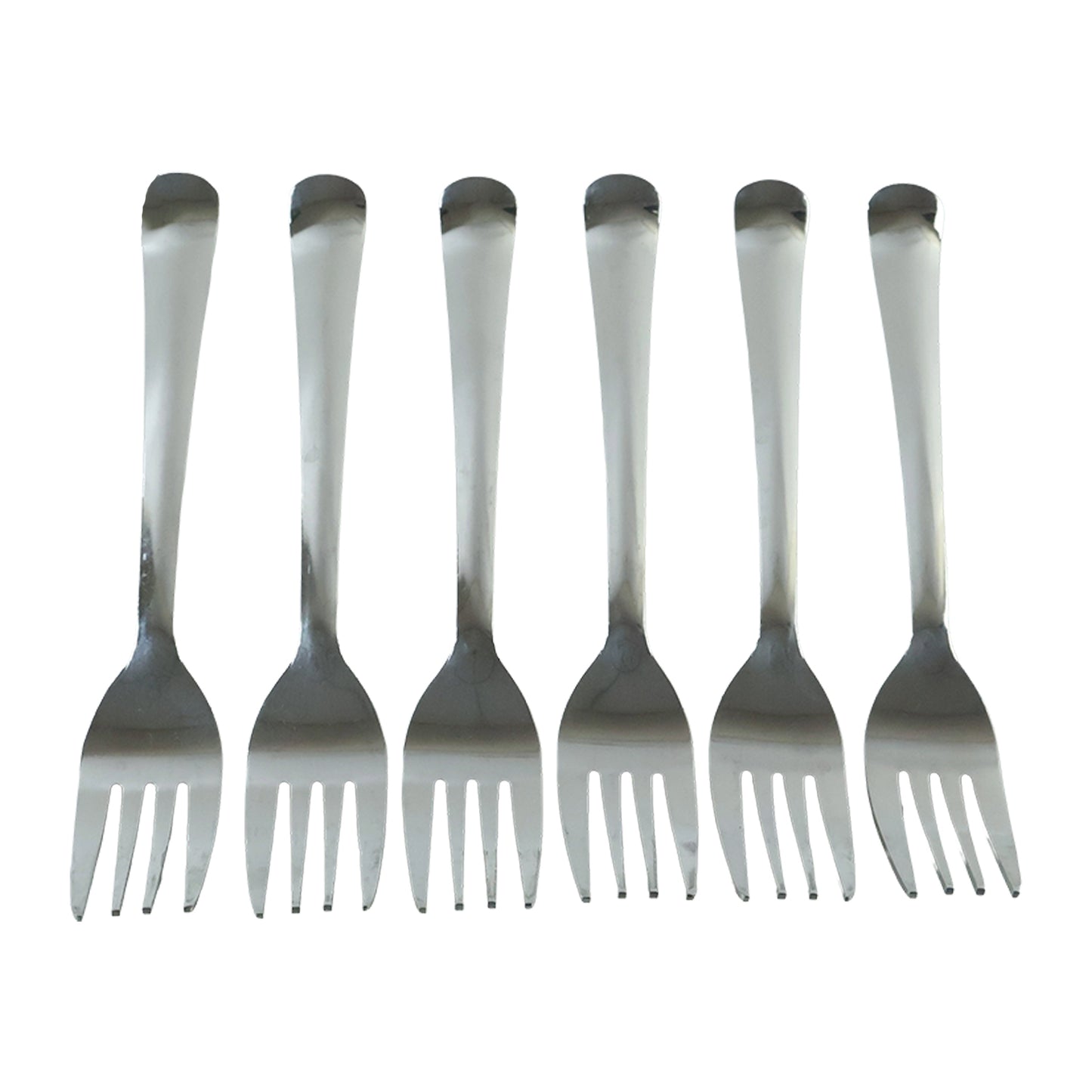 Apex Stainless Steel Dinner Fork Set with Long Handle for Dining (6 Pc)