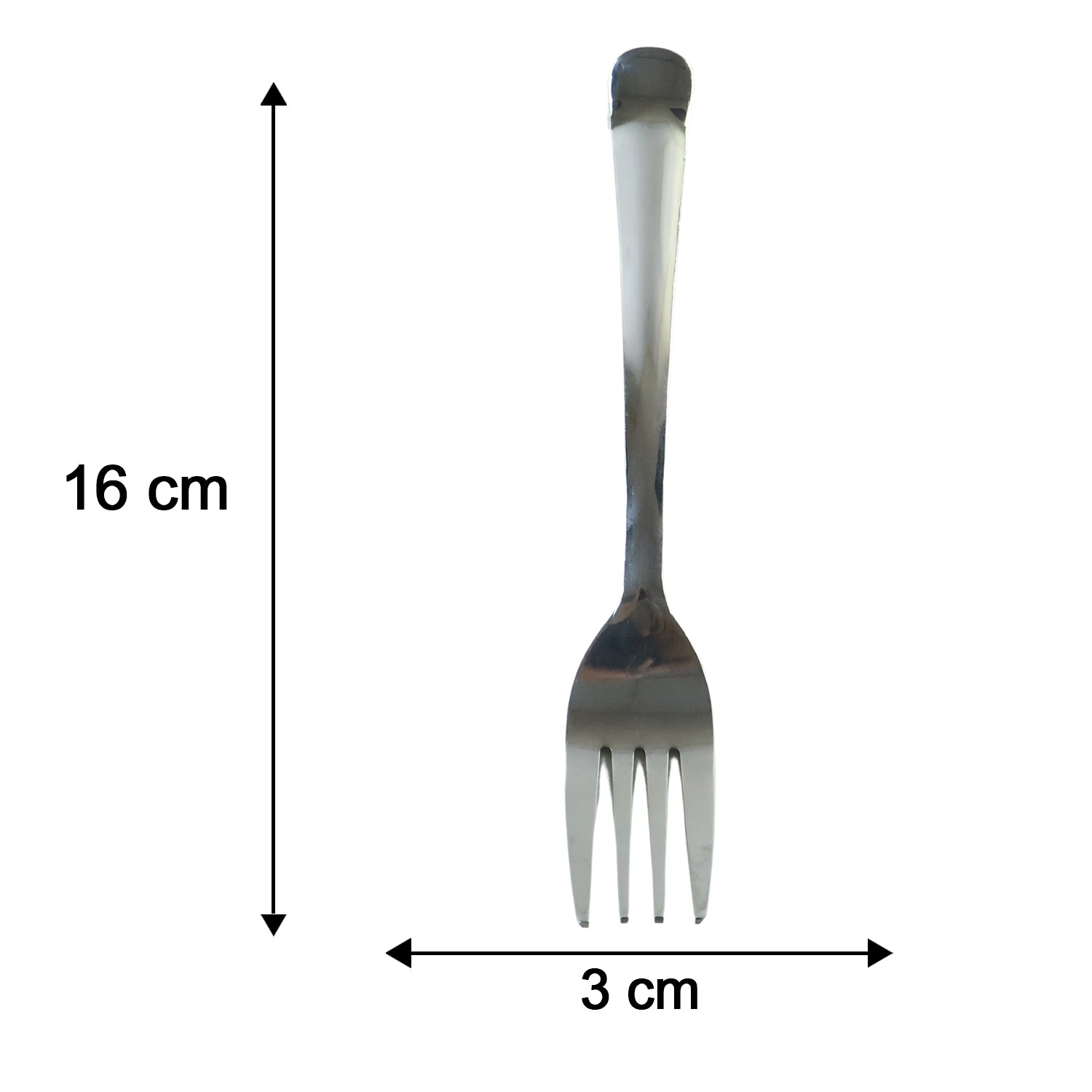 Apex Stainless Steel Dinner Fork Set with Long Handle for Dining (6 Pc)